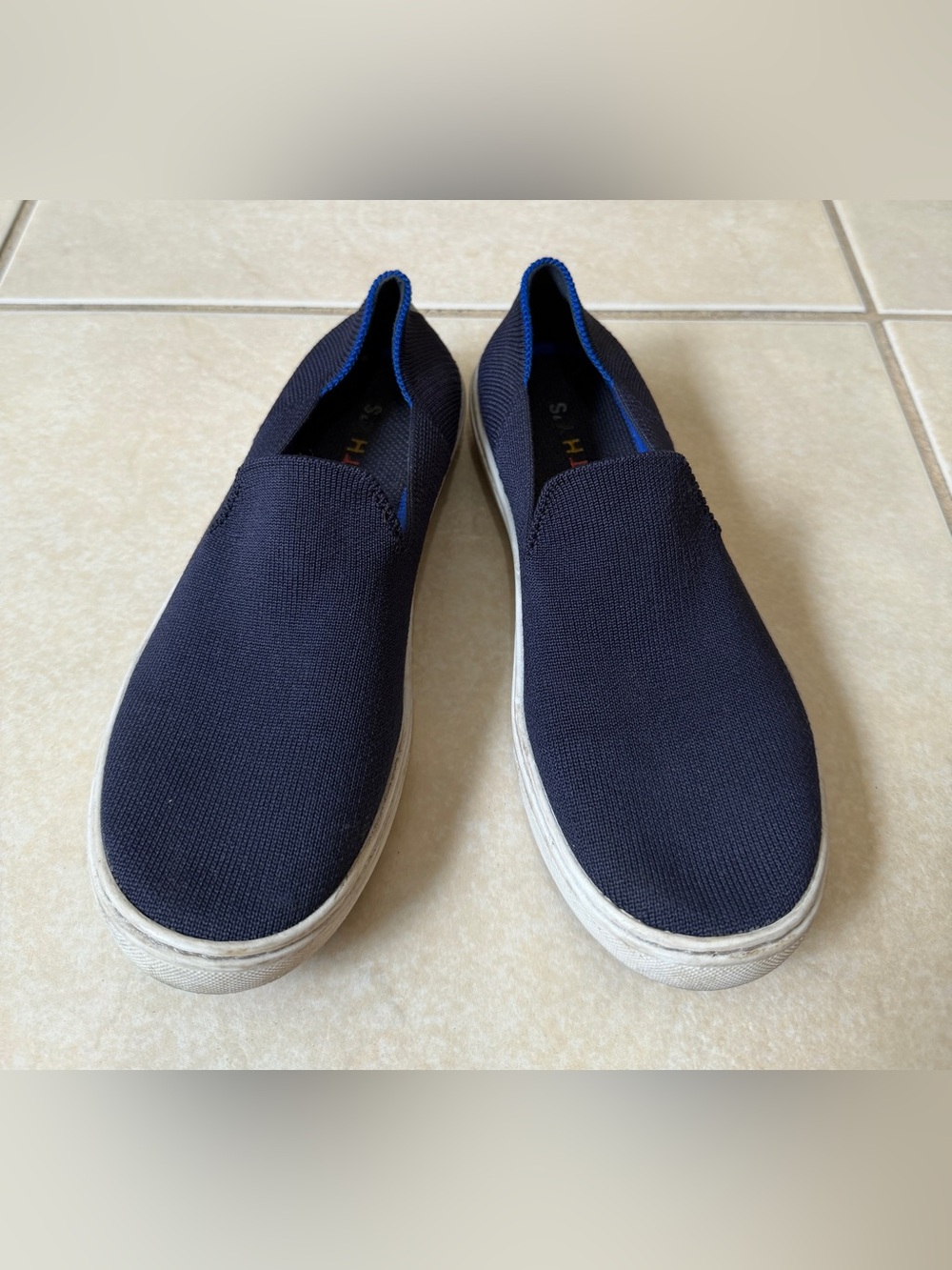 Rothy’s Kids Slip On Sneakers Size 4 Big Kid Deep Navy Blue Washable Shoes